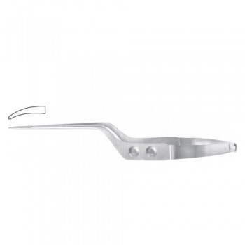 Yasargil Micro Needle Holder Curved - Bayonet Shaped - Smooth Jaws Stainless Steel, 20 cm - 8"